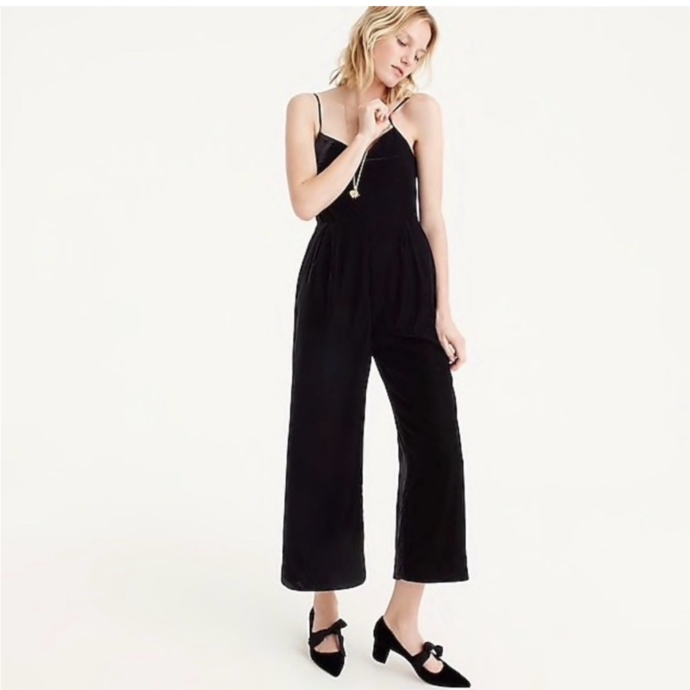 J. Crew Black Cropped Jumpsuit